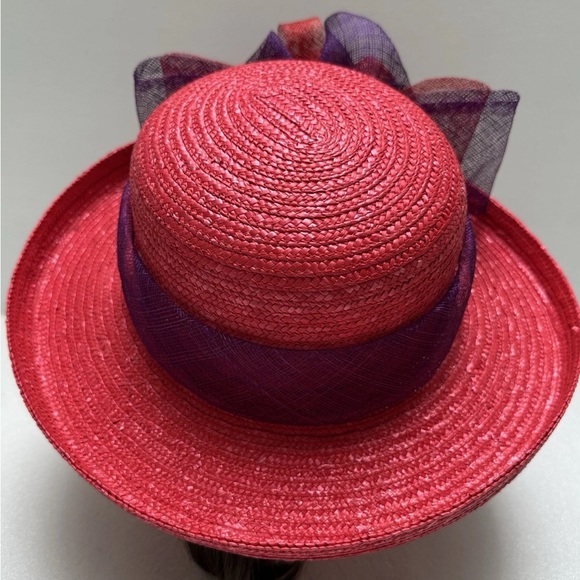VTG NEW SOMETHING SPECIAL FEDORA HAT WIDE BRIM DERBY PARTY & EMILY ADAMS HAT BOX